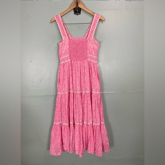 Lilly Pulitzer Pollie Midi Dress Pink Midi Sz 4 - Picture 6 of 10
